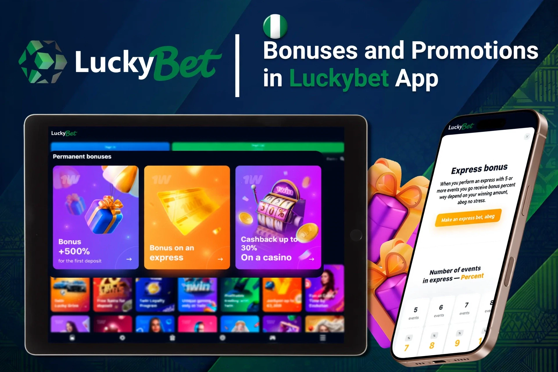 Registration process on the LuckyBet mobile app with social login options