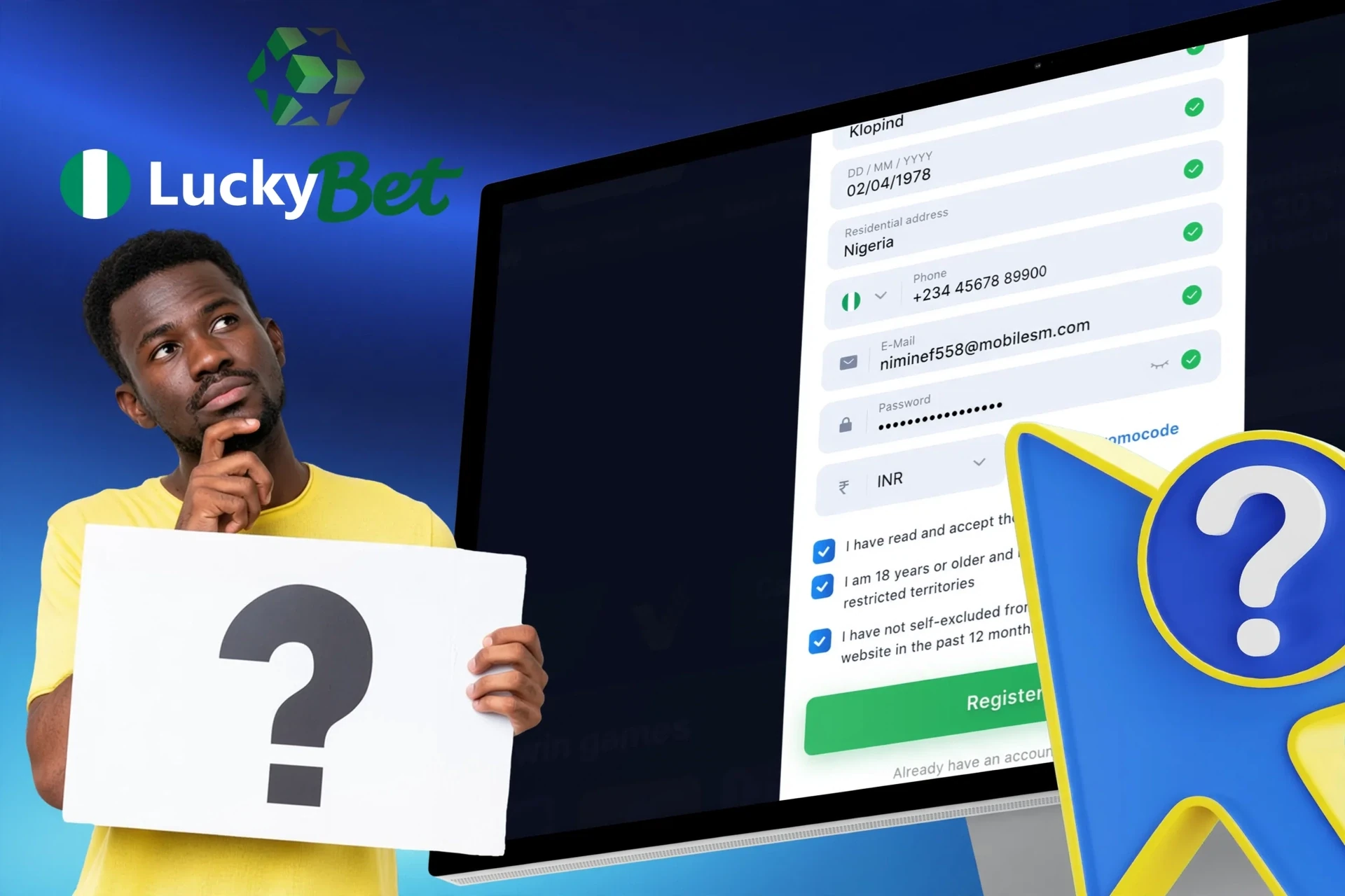 Step-by-step guide to the registration process on the website or app