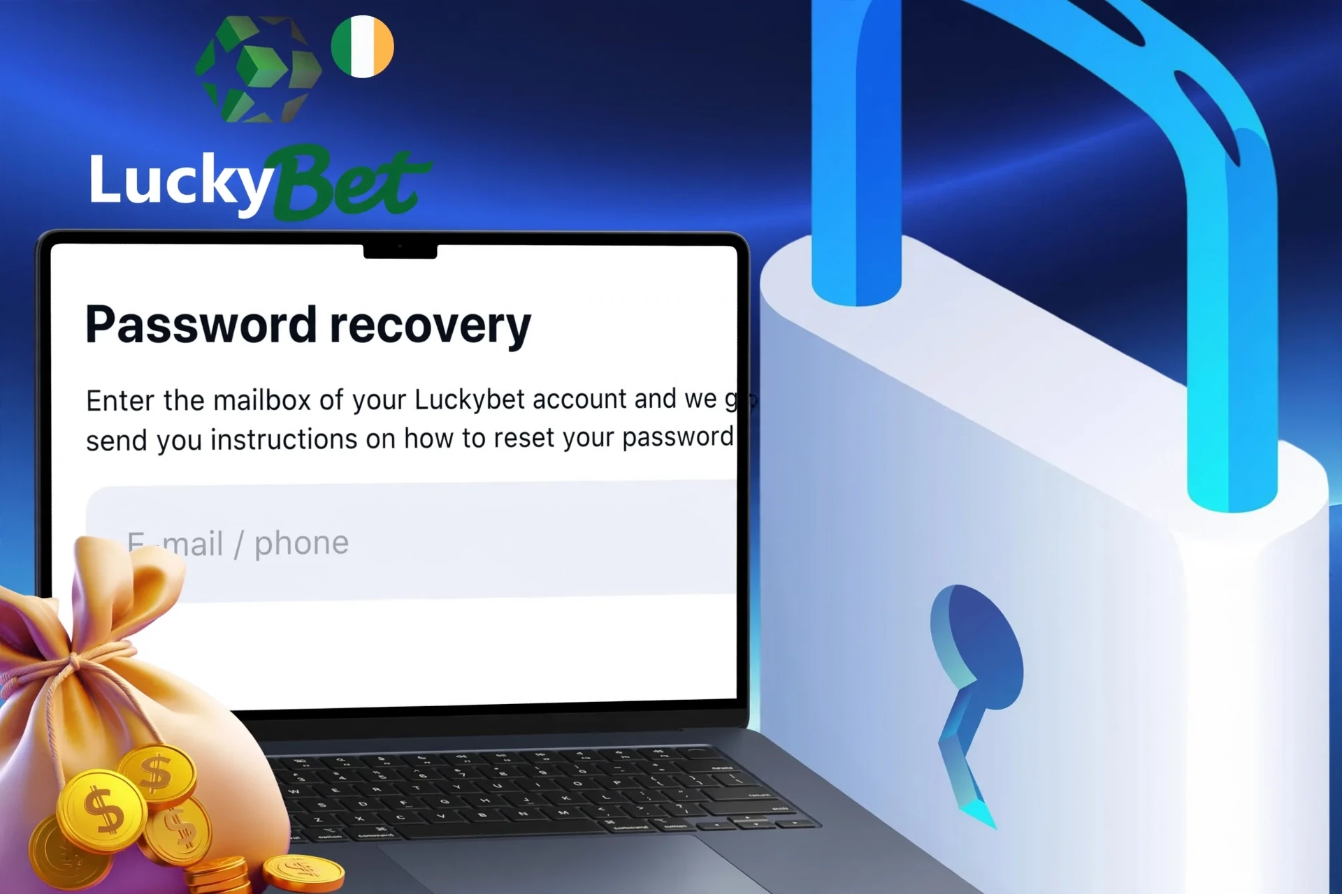 Algorithm for restoring access to LuckyBet account in case of password loss